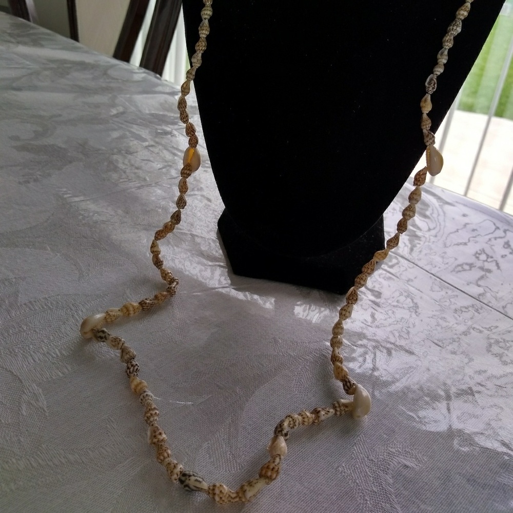 Long Single Stranded Shell Necklace - image 1